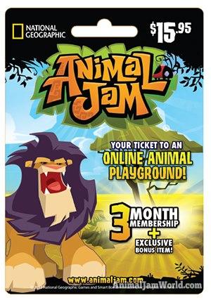 Animal jam membership cards